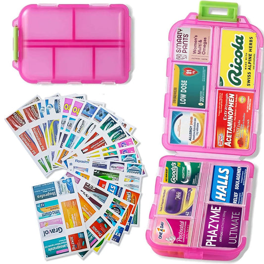 Pill Organizer w/ Cutout Labels